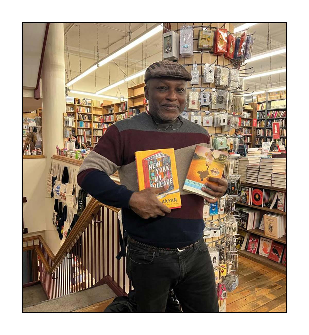 Uwem in Strand Bookstore, NYC